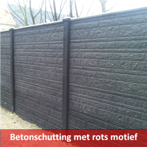 schutting plaatsen met rots -