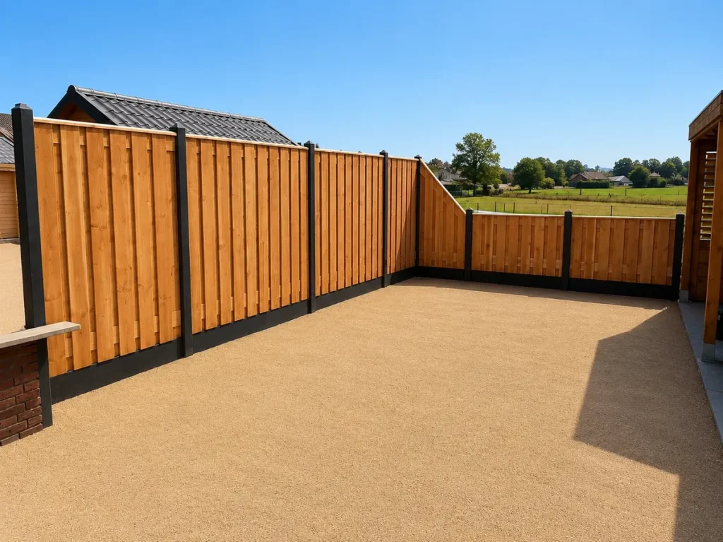 Douglas schutting met beton