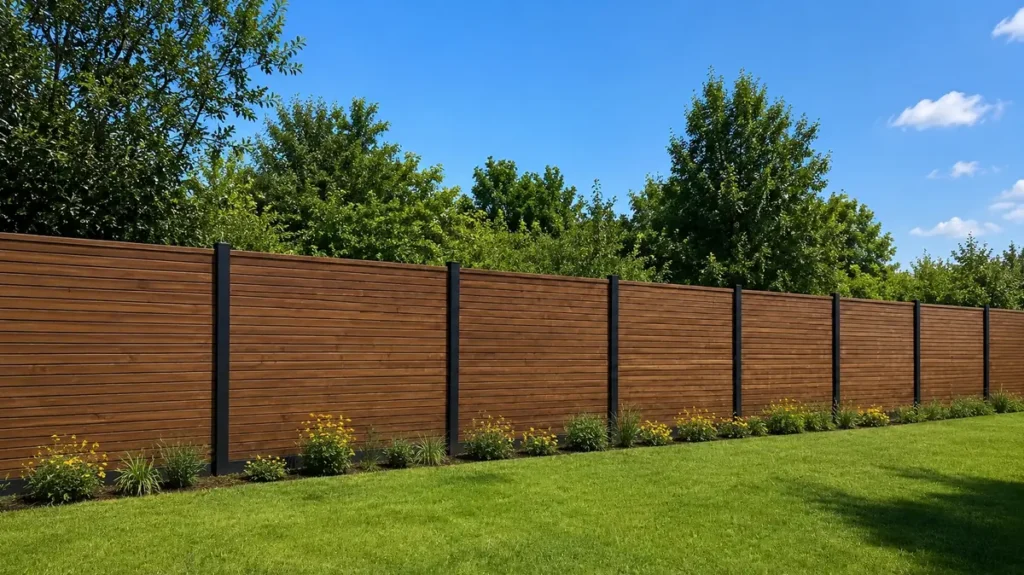 Dubbel rhombus profiel schutting bruin