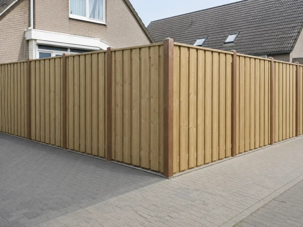 Houten schutting palen