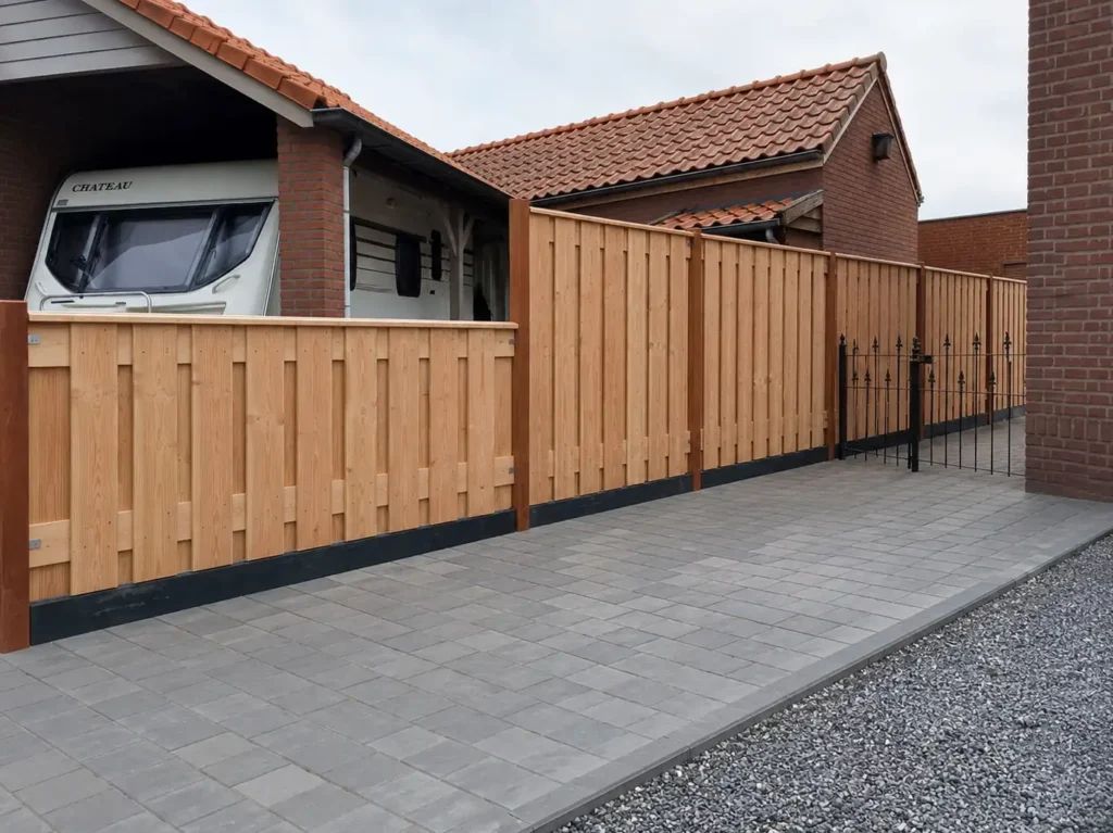 Lage houten schutting