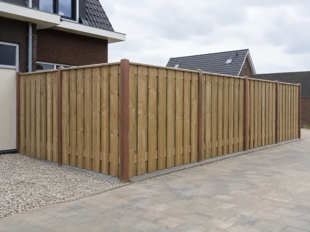 schutting zonder beton