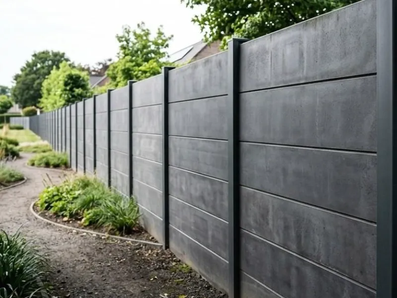 Antraciet betonschuttingen