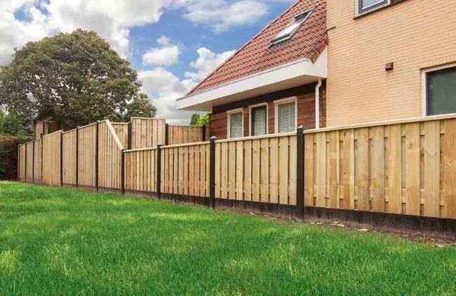 hout beton schutting